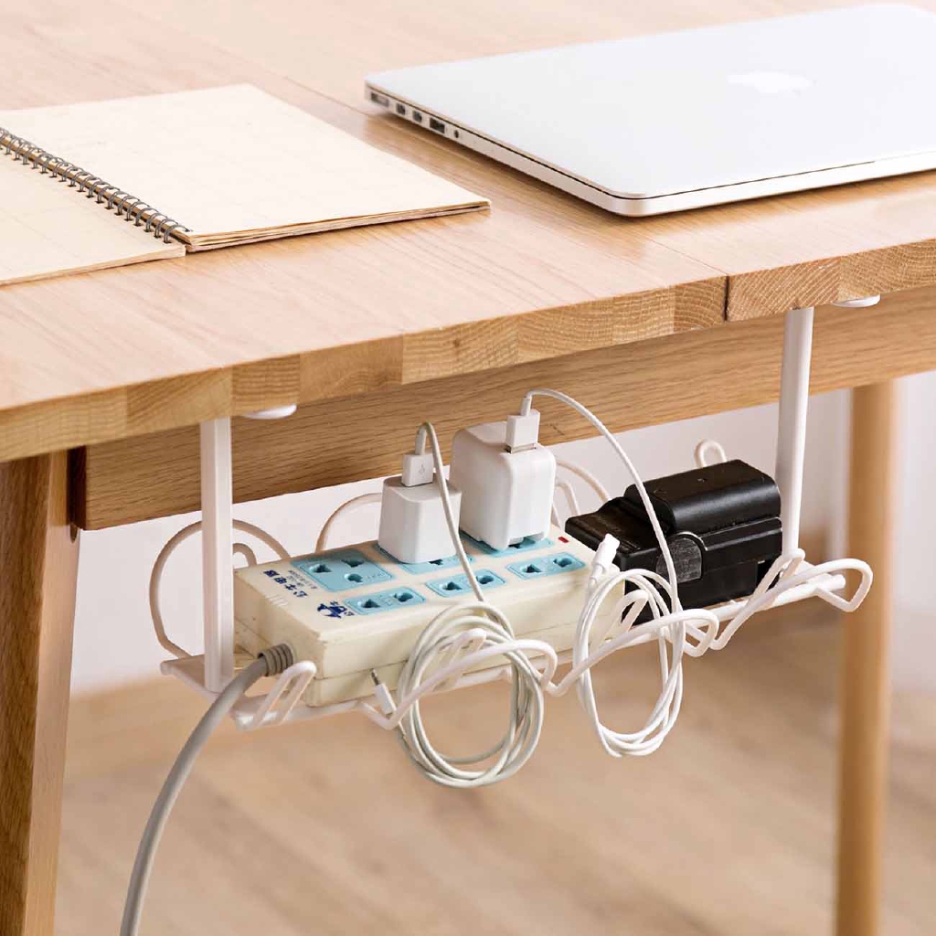 Socket Holder Power Cables Storage Rack Under The Table Charging