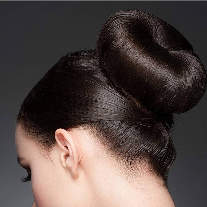 Styla Hair Magic Bun Maker Brown 2 Small 2 Large Foam Sponge Hair