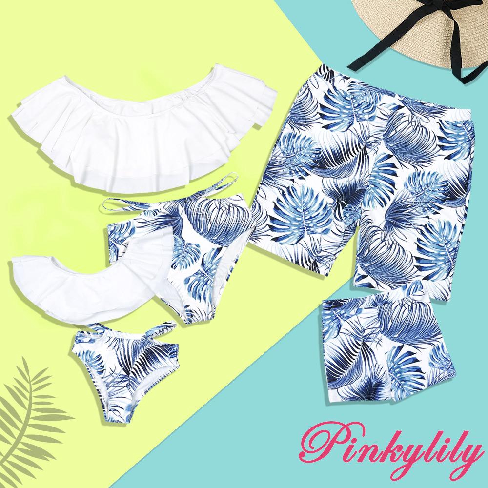 baby boy and dad matching swimwear