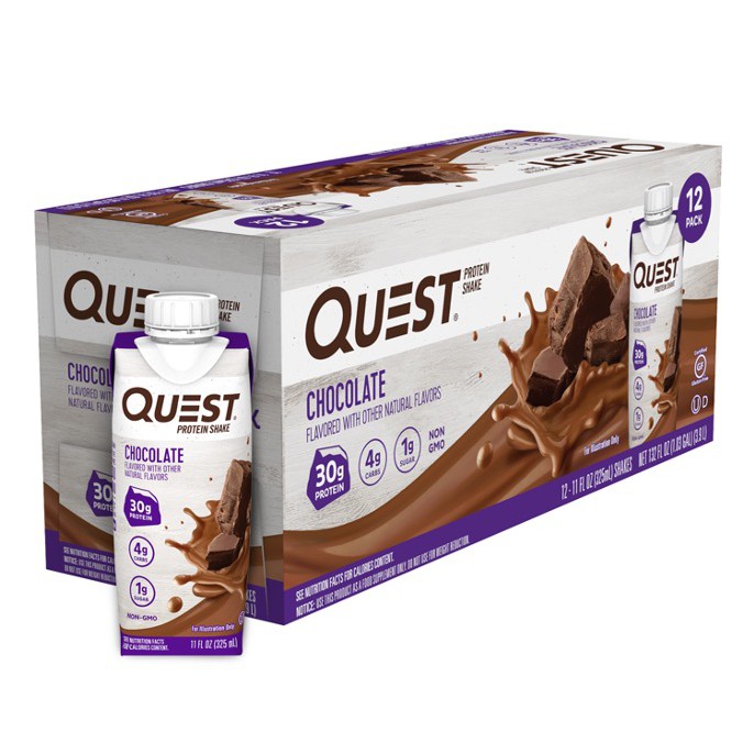 Quest Protein Shake Chocolate Milk Shake 325ml x 12 Btl - By NAG ...