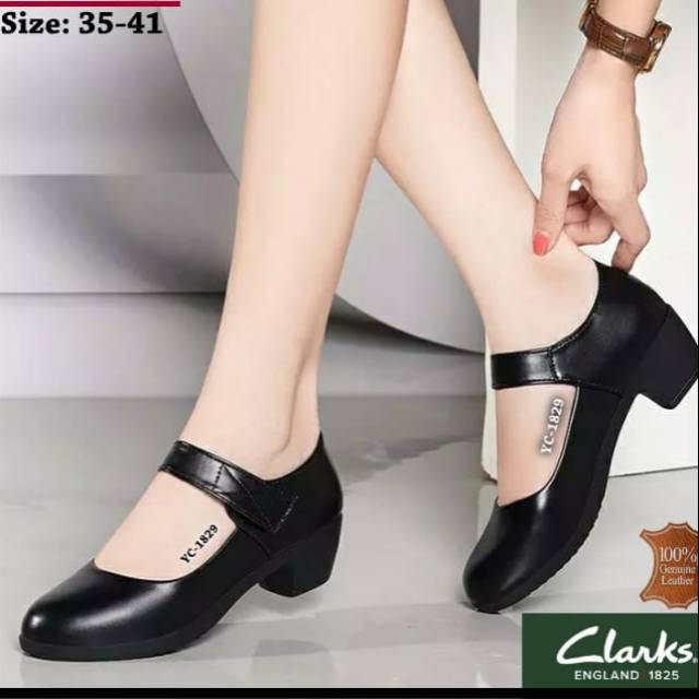 clarks chunky heel