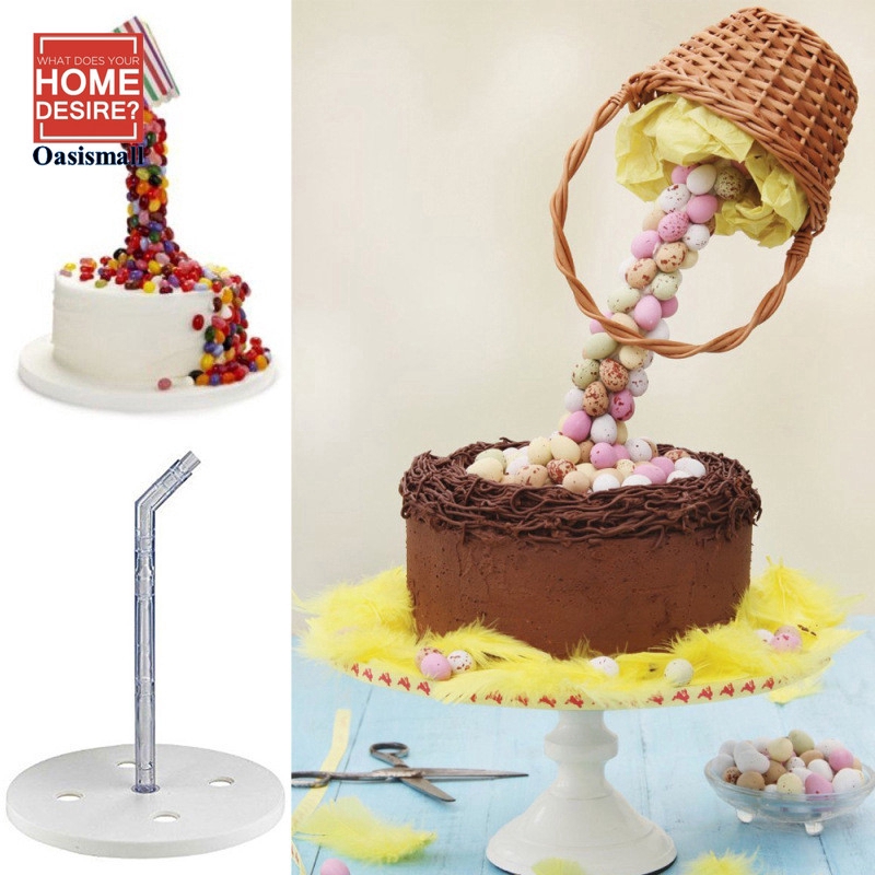 Oasismall Anti Gravity Cake Rack Plastic Cake Frame Hanging