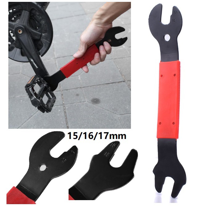 wrench size to remove bike pedals