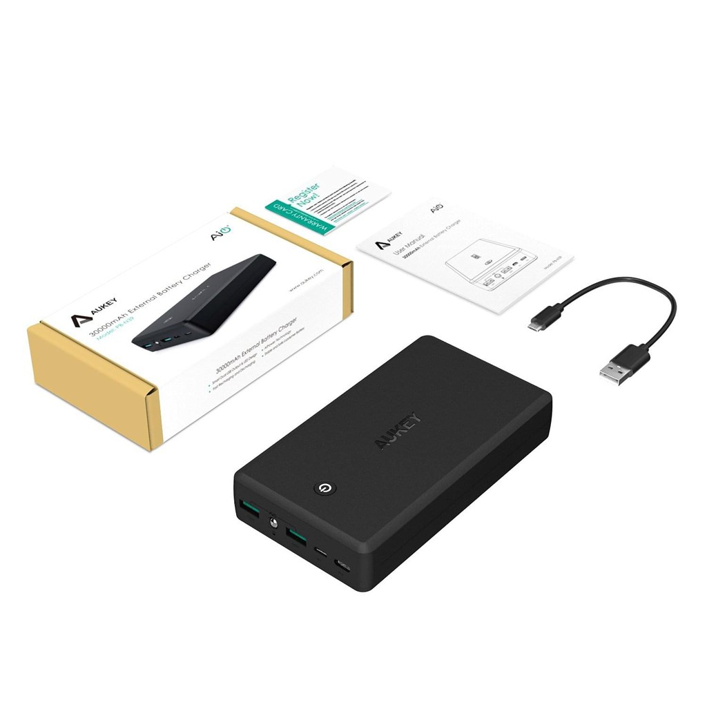 T11 Aukey 30 000mah Powerbank With Qc3 0 Shopee Singapore