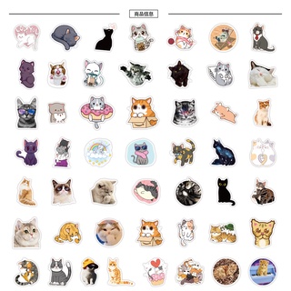 50pcs Cute Stickers Cat Stickers Cartoon Pet Sticker Animal Sticker Waterproof Vinyl Graffiti Sticker Laptop Sticker #5