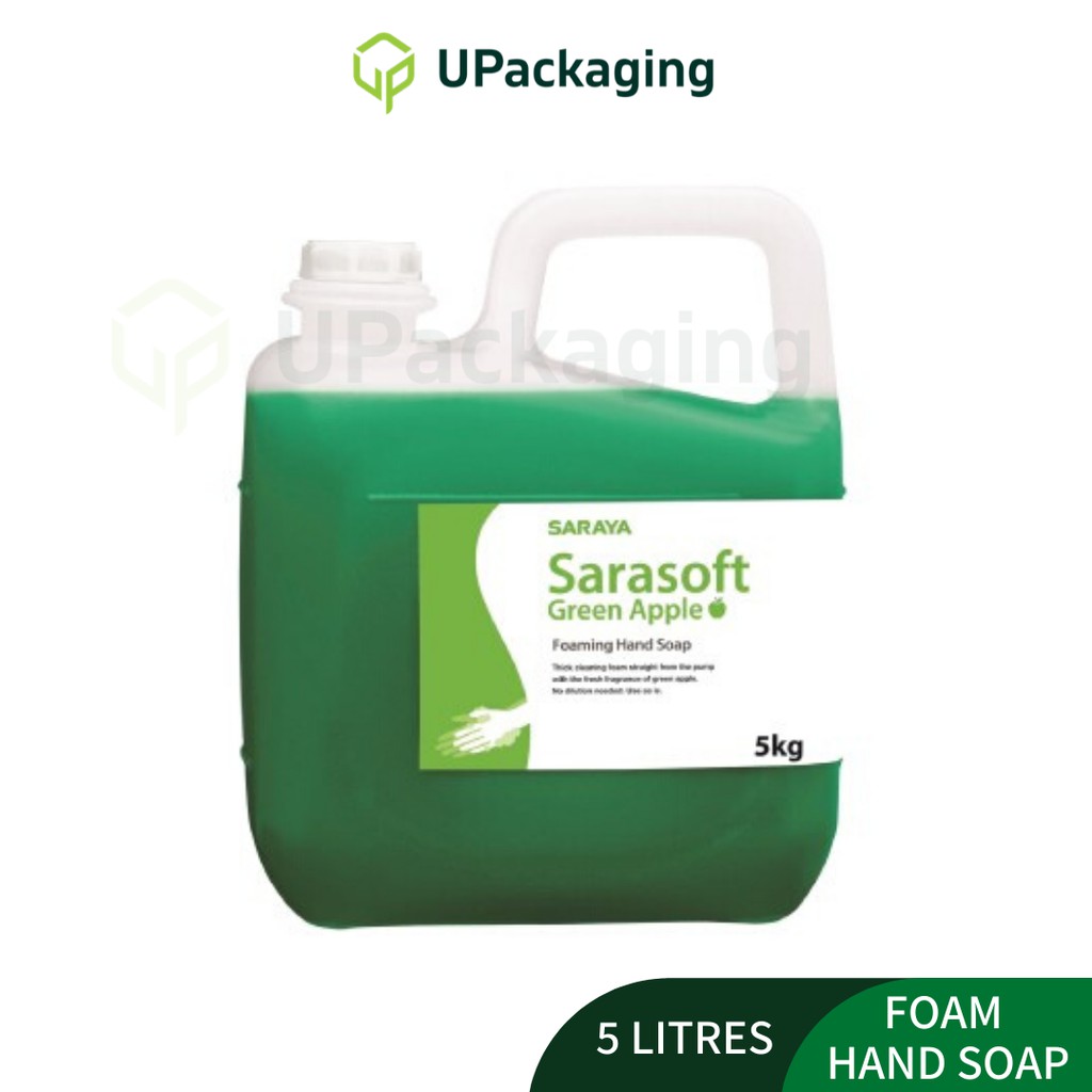 Shop Malaysia Saraya Sarasoft Foaming Soap Green Apple 5kg 5l Liquid Gel Hand Wash Soap Foam Shopee Singapore