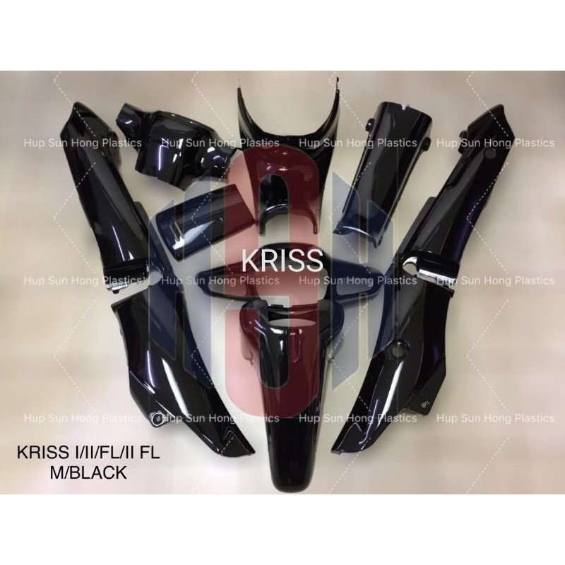 Kriss110 Modenas Kriss Body Cover Set Black Colour Parts Oem Shopee Singapore