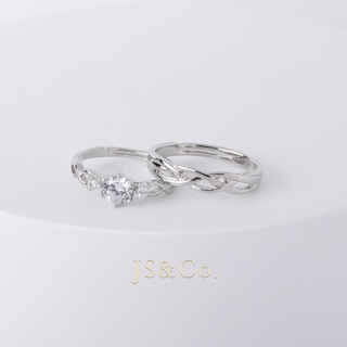 Image of thu nhỏ JS&Co. Premium 18k Platinum Plated Couple Ring Set Promise Ring with Zircon Timeless Fashion Accessories Birthday Gift Cincin Couple #1