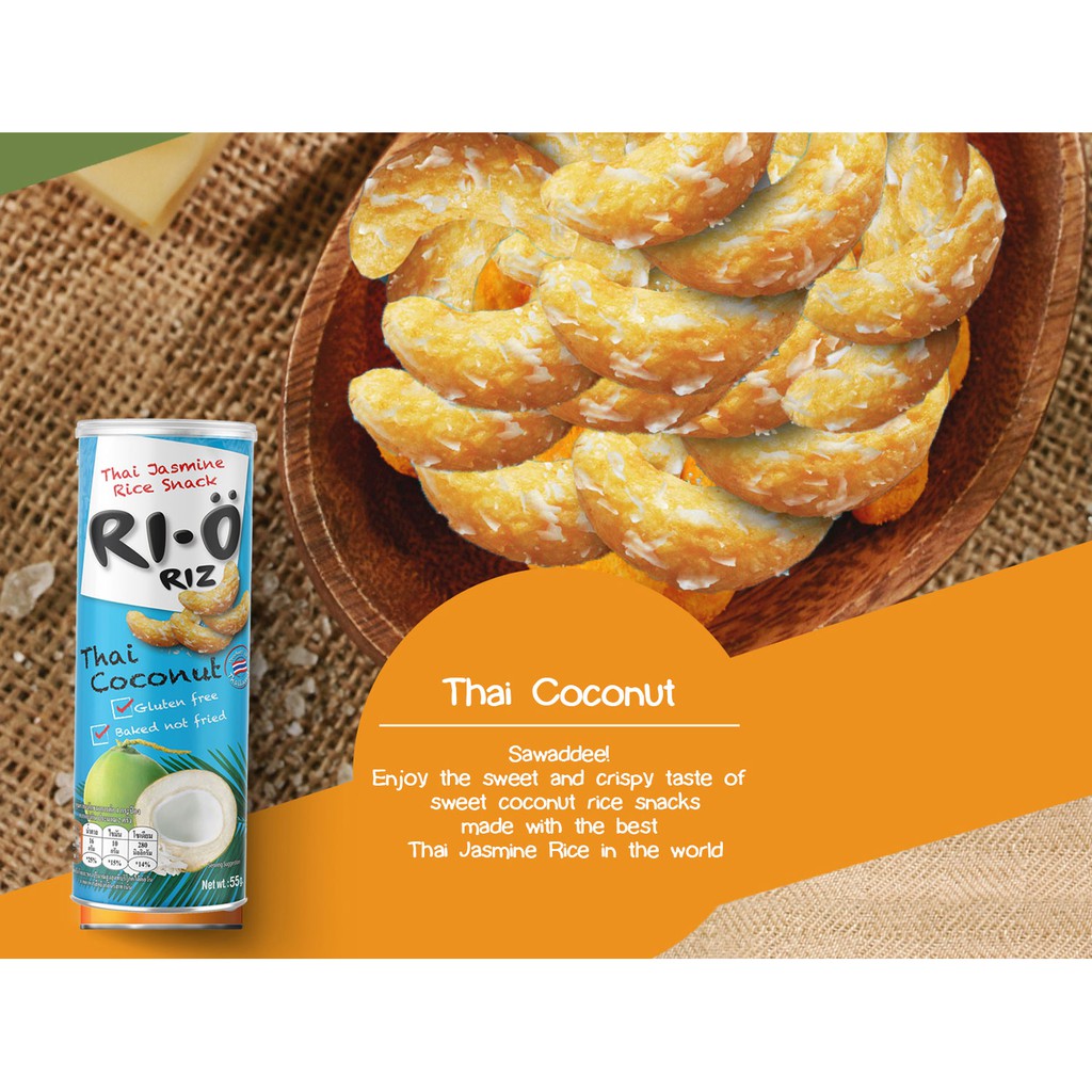 Ri O Riz Thai Jasmine Rice Snacks Assorted Flavours 55g Shopee Singapore