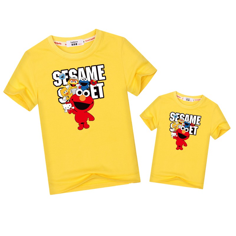 Sesame Street Mother Girls T Shirt Family Match Outfits Elmo Mom Kids Clothes - elmo outfit pants roblox