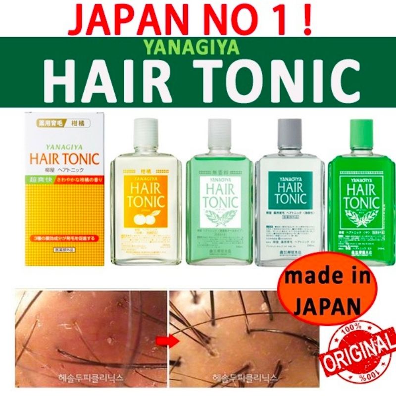 YANAGIYA Hair Tonic 240ml 100% Original Import from JAPAN Hair loss Hair  fall Oily Scalp Treatment Hair growth 脱发生发水 | Shopee Singapore