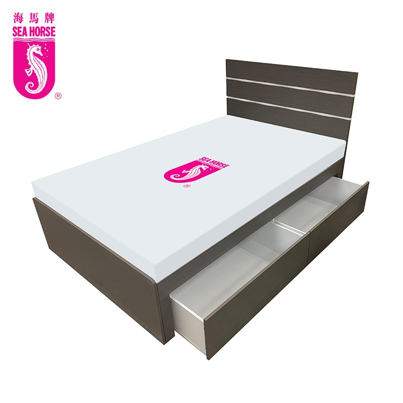 Sea Horse Bed Frame With 2 Drawers In, Seahorse Super Single Bed Frame Storage Box