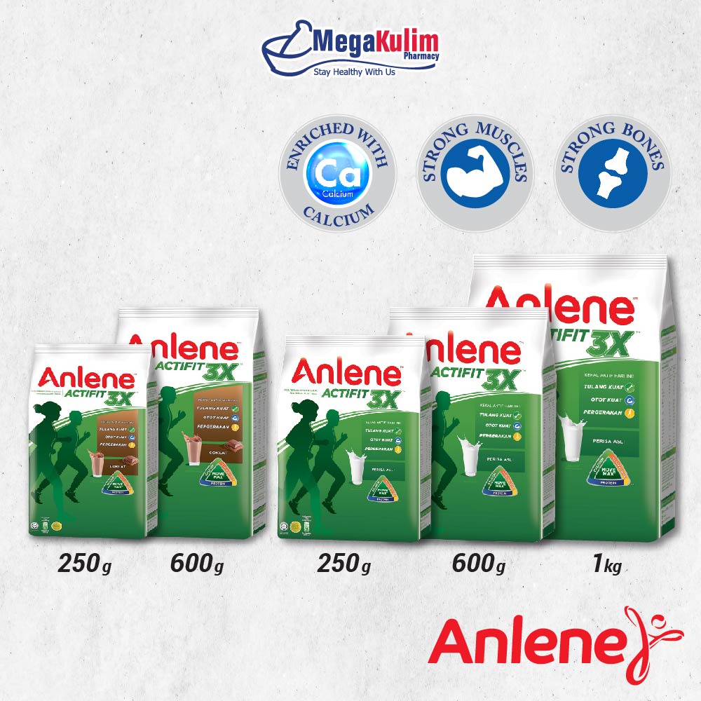 Anlene Regular / Chocolate Milk Powder (250g / 600g / 1kg) Shopee