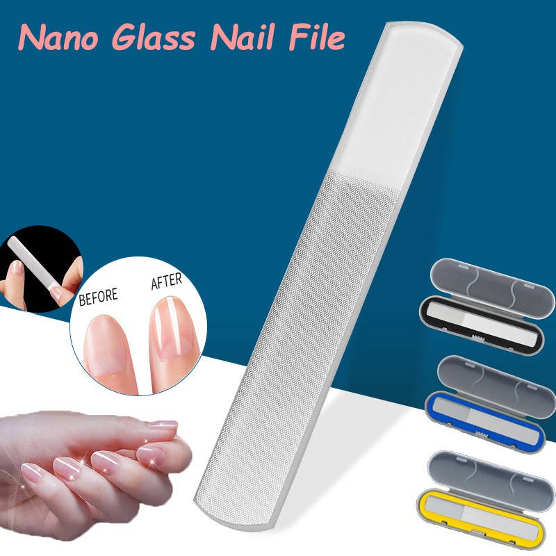 High Quality Nano Glass Nail Files Manicure Glass Nail Shiner Nail File  Glass Buffer Nail Care for Women Men Shine Nails Clear | Shopee Singapore