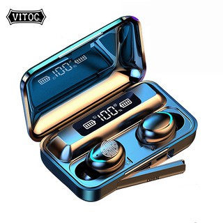 Vitog F9-5c Tws 5.0 Wireless Headphones Bass Stereo In Ear Bluetooth Earbuds Hands Free Headphones with Mic Charging Case