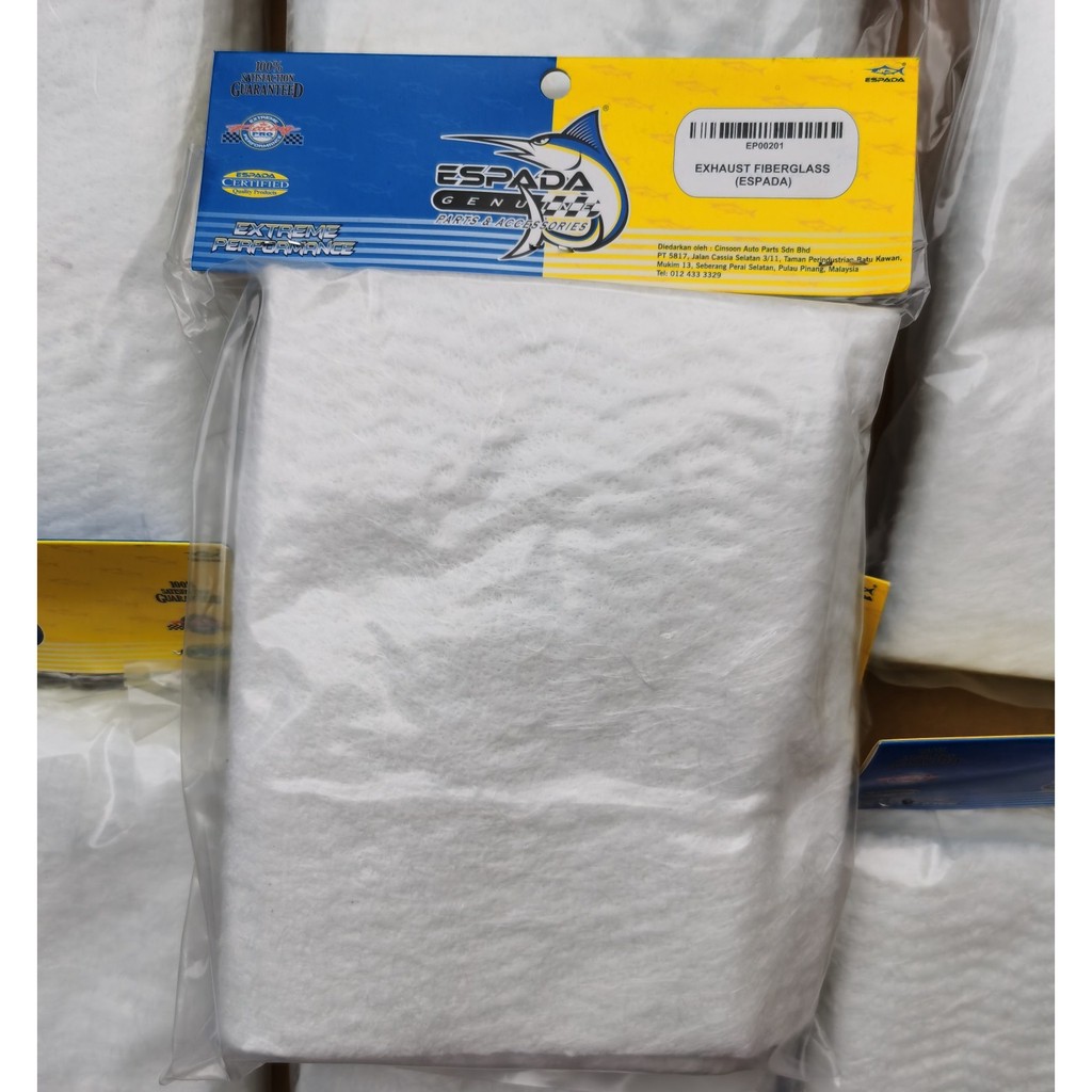 Shop Malaysia Espada Exhaust Fiber Fiberglass White Tebal 21 5cm X 110cm Shopee Singapore