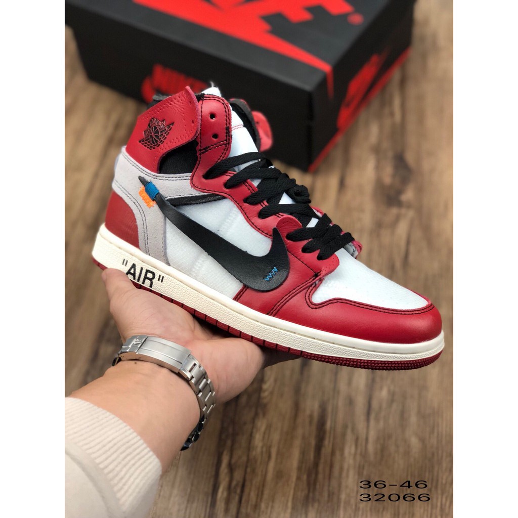 off white air jordan 1 red