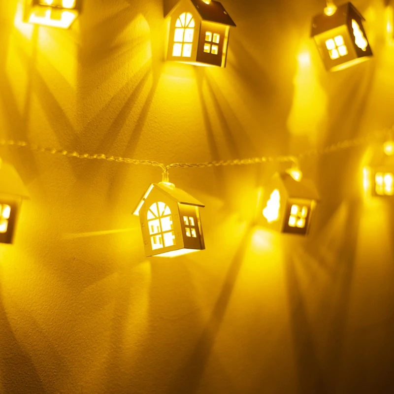 2m 20 Led Small House String Lights, Yellow Fairy Lights For Bedroom