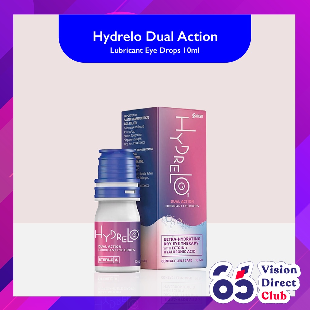 Hydrelo Dual Action Lubricant Eye Drops 10ml Shopee Singapore