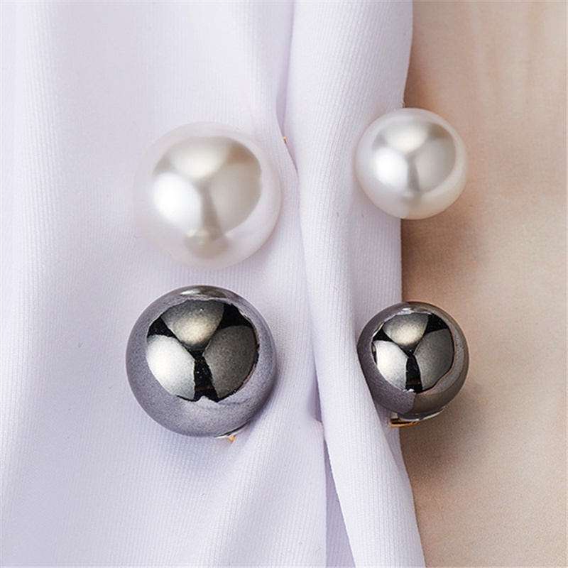 Image of Clothes Buckle Pants Waist Button Pearl Brooch Anti-glare Pin for Clothes Dress Pants #6