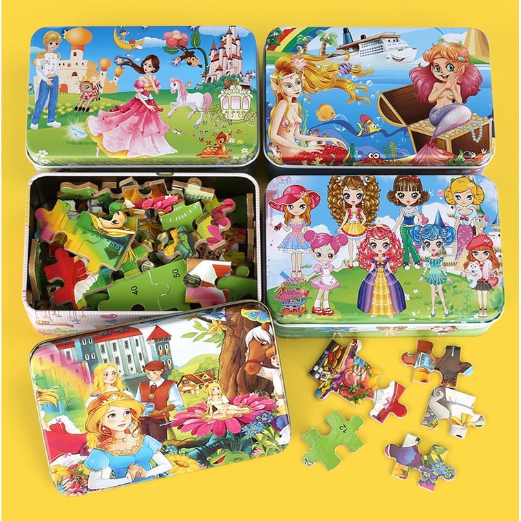 [NEW ARRIVAL] 60pcs wooden puzzle for kids, gift packs for kids