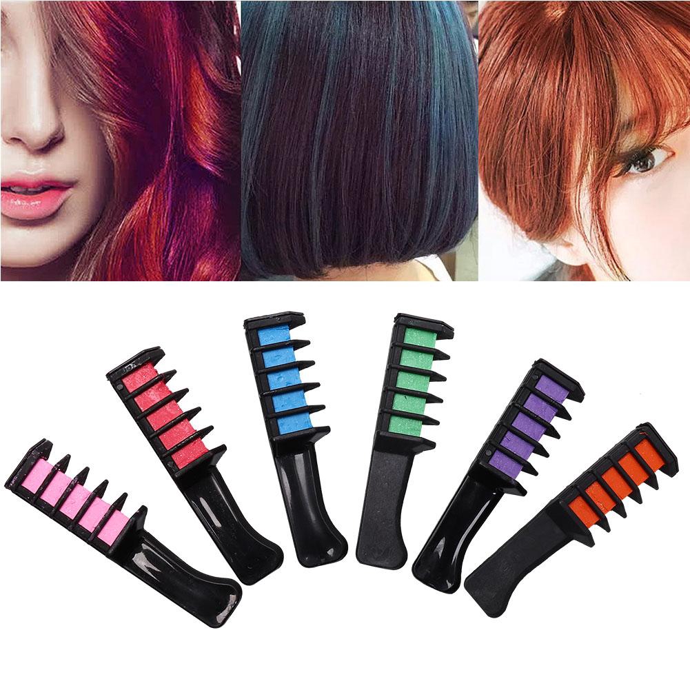 Disposable Hair Coloring Chalk Comb Dye Hair Pastel Dyeing Comb