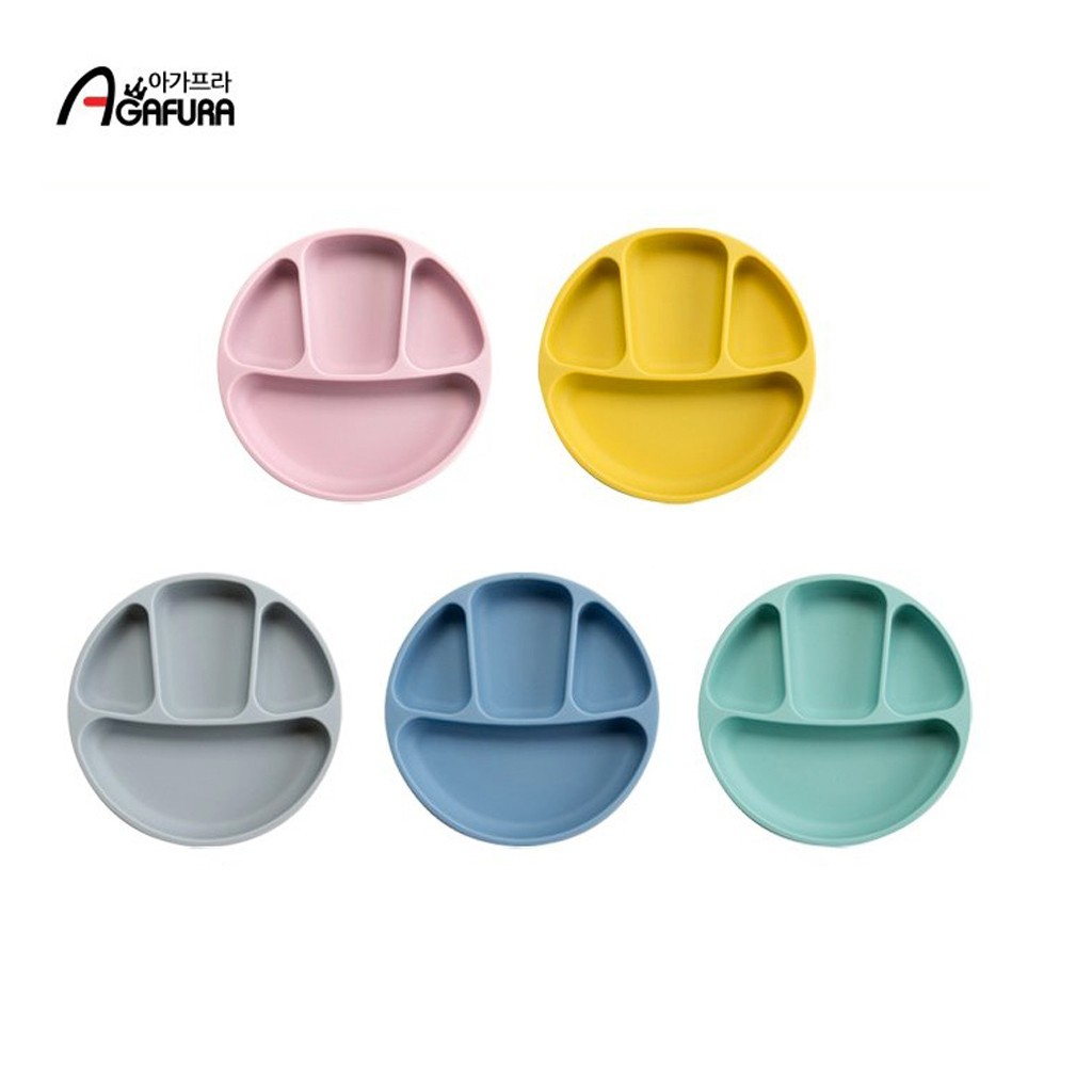 Agafura Platinum Silicone Grip Dish Suction Plate Divided Plate Baby Toddler Plate Bpa Free Microwave Dishwasher Safe Shopee Singapore