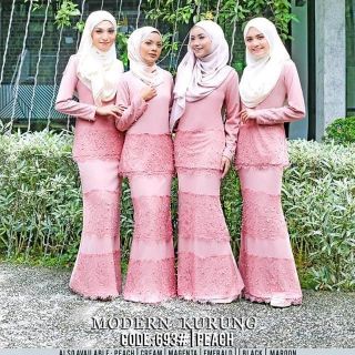 Kurung modern 693 plus  size  free pos murah  kurung lace 
