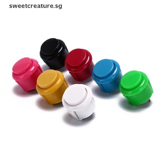 {HOT} 10pcs 24Mm push buttons replace for arcade button games parts of 7 colors