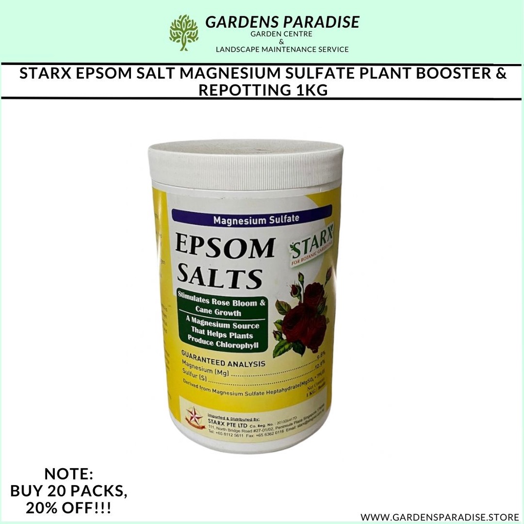 STARX Epsom Salt Magnesium Sulfate Plant Booster & Repotting 1kg