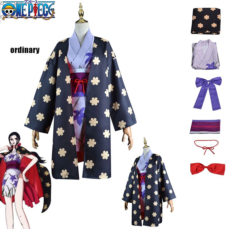 carton One Piece Nico Robin Cosplay Costume Kimono Set Halloween Fancy Dress Party Girl