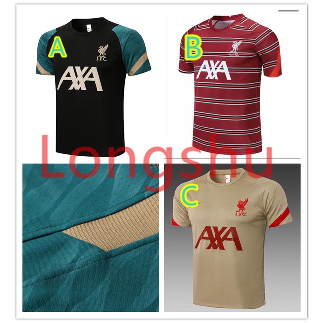 2021 2022 liverpool black red training jersey soccer jersey shirt