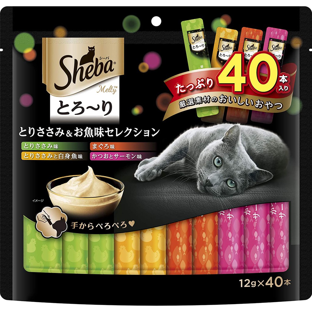 Sheba Cat Food Cat snack trears Chicken & Fish Flavor Selection 12g ×