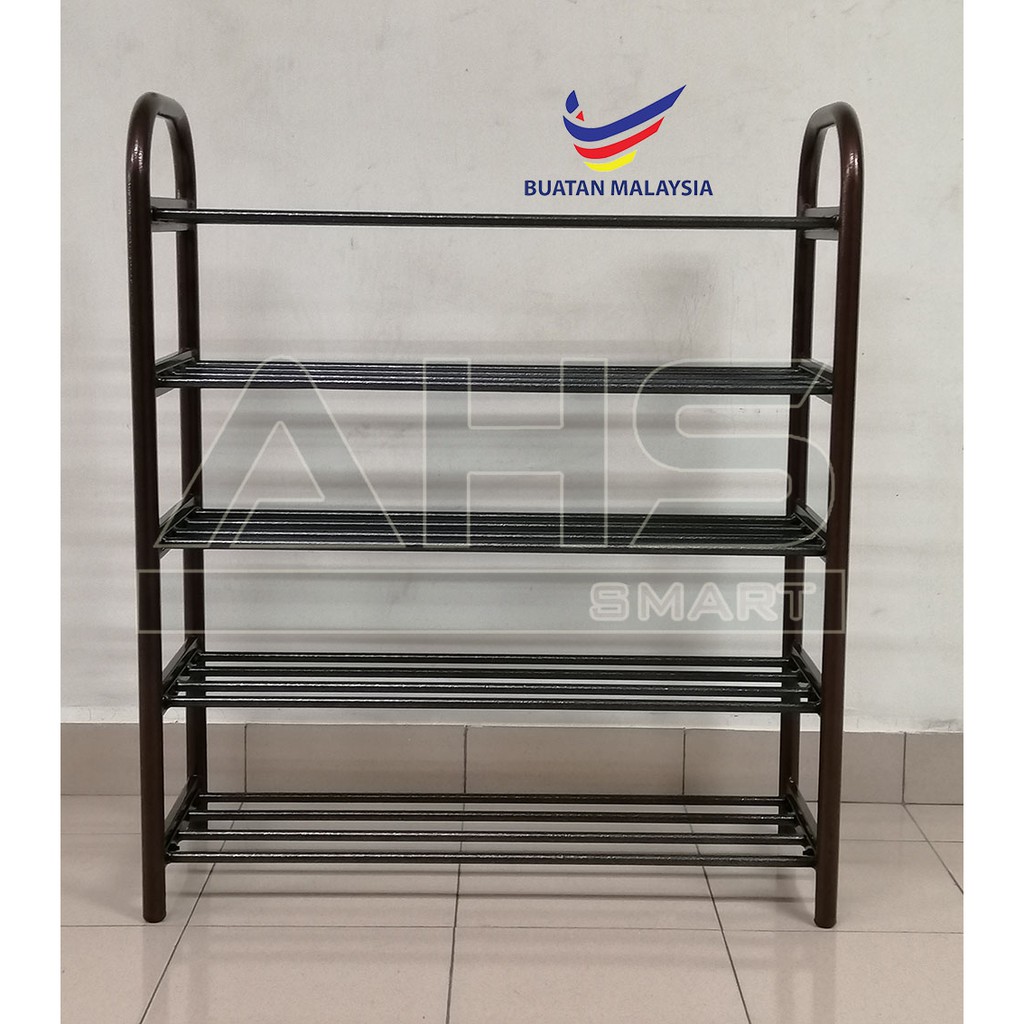 5 Tier Shoe Storage Rack Metal Shoe Rack By Ahs Sr5 Rak Kasut Shopee Singapore