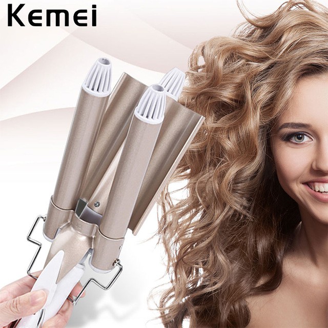 Hair Curling Iron Ceramic Triple Barrel Hair Curler Hair Waver