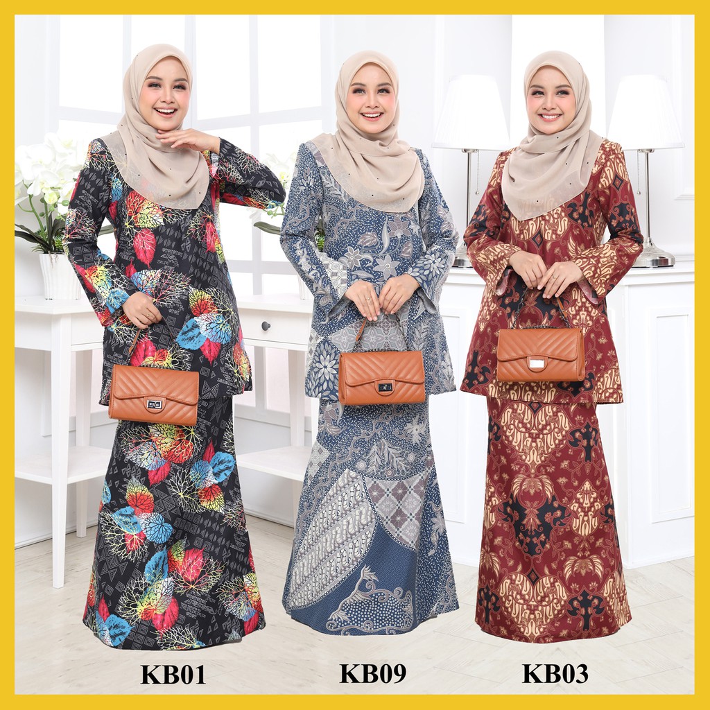 Baju Kurung Moden 1 0 Shemar Collections Muslimah Kurung Batik Printed Kb01 Kb10 Shopee Singapore