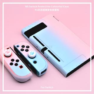 Gradient Color Nintendo Switch NS Joy-Con Controller Case Had PC Back Cover Shell with Thumb Caps Accessories
