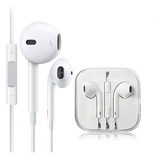 black iphone earphones