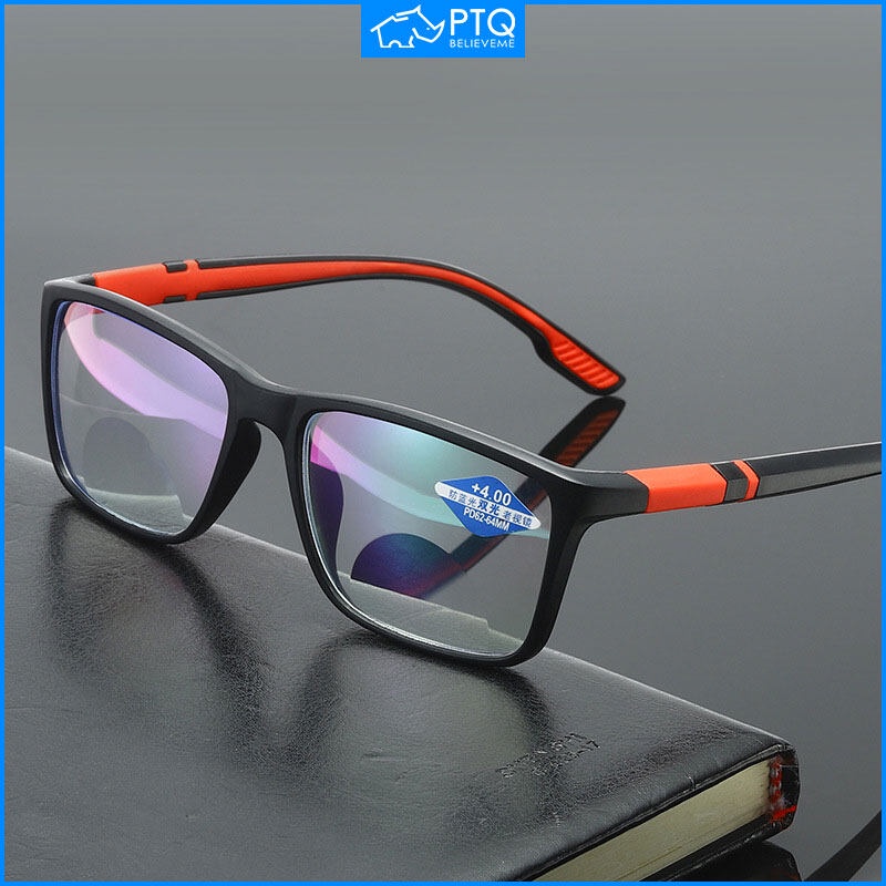 PTQ Antiblue Light Reading Glasses HD Eyeglasses TR90 Sports Eyewear