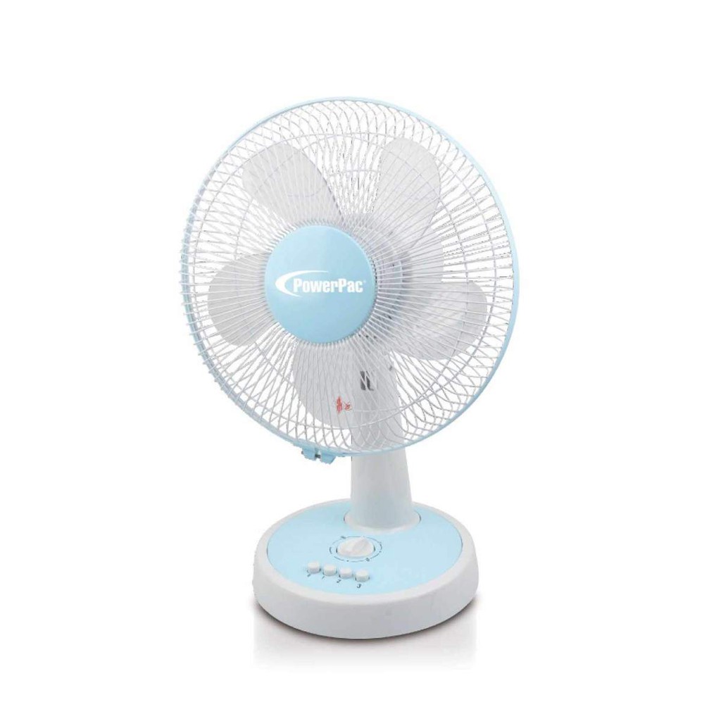 PowerPac PPTF303 12 Inch Table/Desk Fan with Oscillation & Timer Shopee Singapore