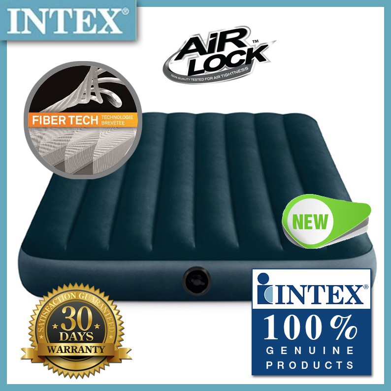 [ INTEX ] Fiber Tech Dura Beam GREEN Queen Size Inflatable Air Beds