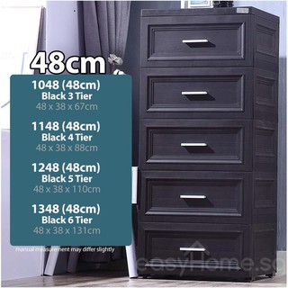 Easyhome.sg Modern Cabinet Drawer 48 58 / Wardrobe Home Organizer Storage Shelf Clothes Rack Closet #3