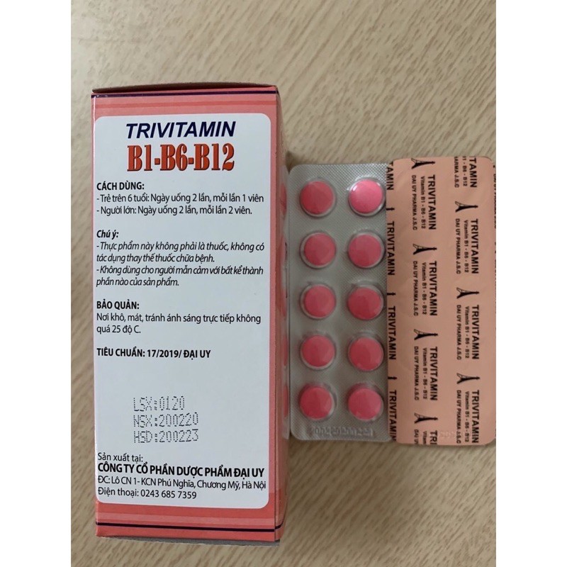 Trivitamin 3b Supplement Vitamins B1 B6 B12 For The Body Shopee Singapore