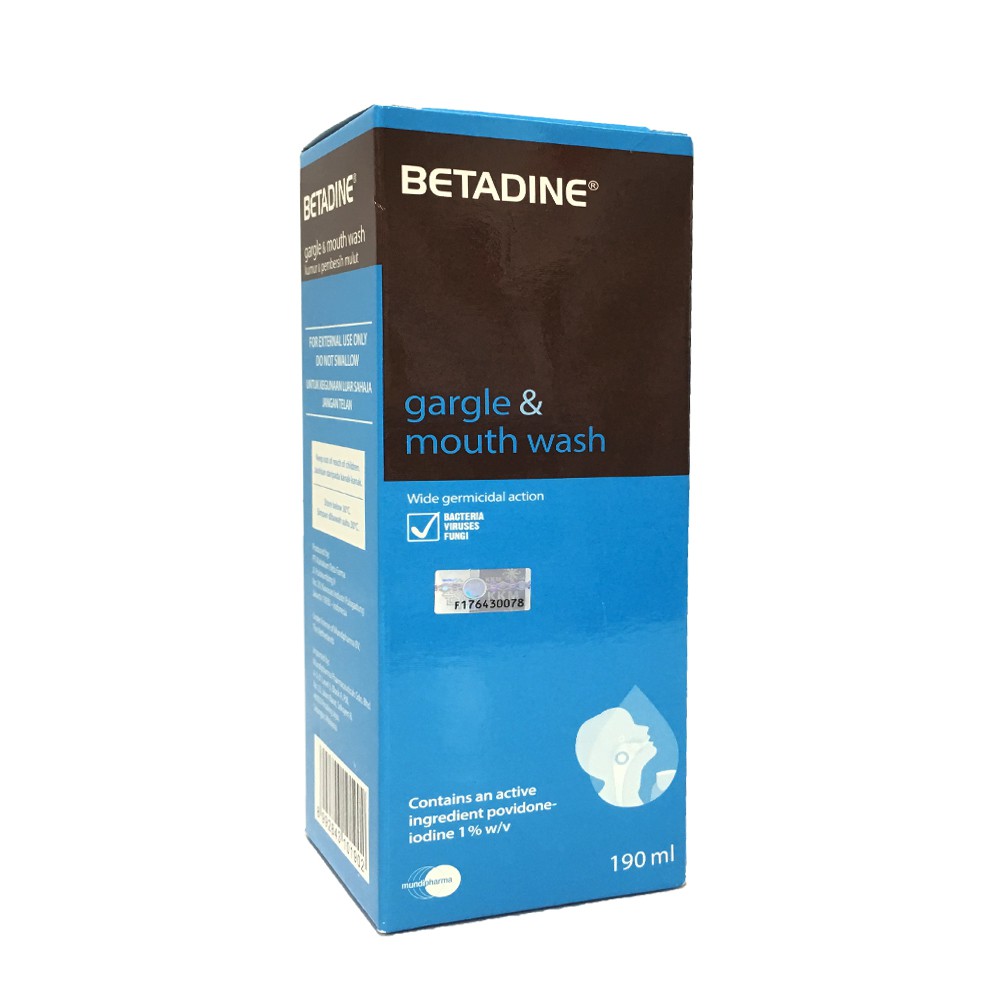 Betadine Gargle & Mouth Wash (190ml) Shopee Singapore
