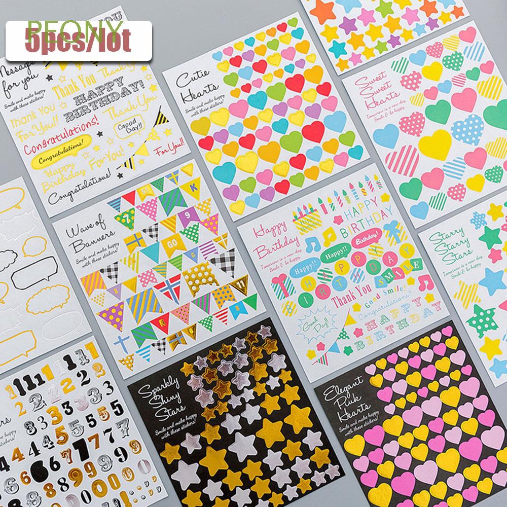 5pcs Lot Album Stationary Phone Decor School Supplies Geometric
