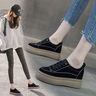 platform heeled sneakers