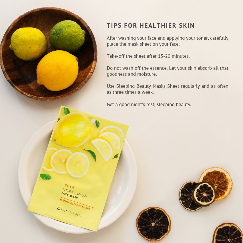 washing your face with lemon