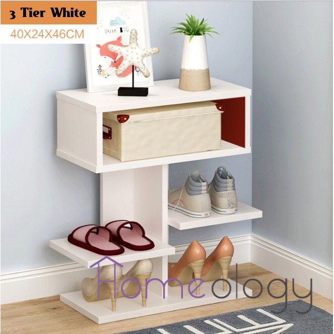 Wooden Shoe Rack Household Shoes Cabinet Organizer 6 Tier 3 Tier