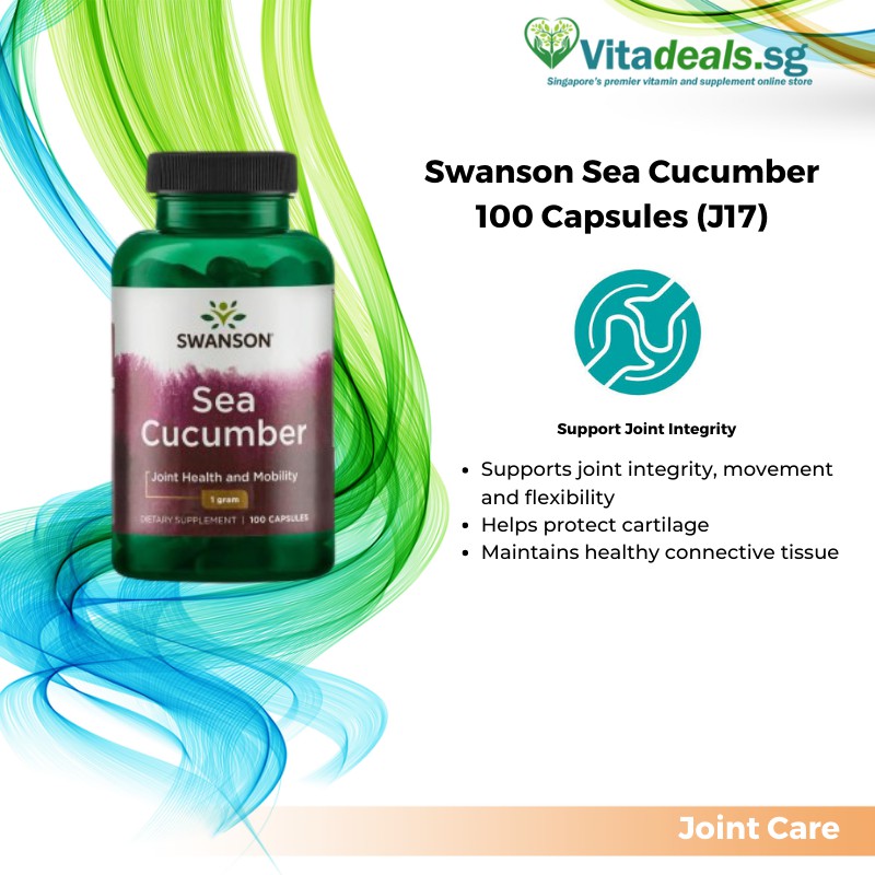 Swanson Sea Cucumber 500mg (J17), 100 Capsules, Health Supplement To