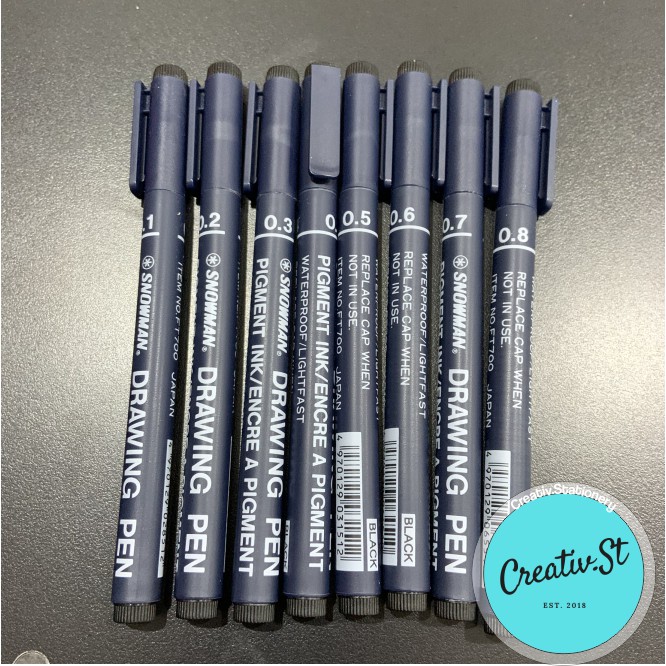 Snowman Drawing Pen Markers 0 05 0 8 Shopee Singapore